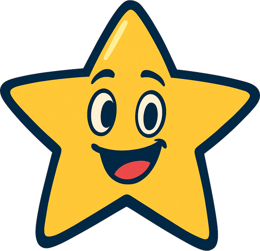 Estrella animada.
In-Game asset.  2d.  High contrast.  No shadows
