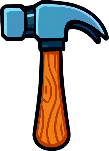 Hammer.
In-Game asset.  2d.  High contrast.  No shadows