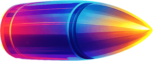 Fullscreen modern App Store art style with futuristic laser bullet, 16:9, high definition. No text captions!