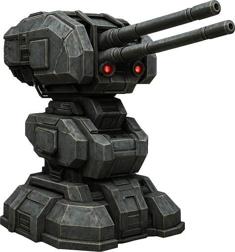 Uzay Savunma Kulesi - Yazısız - Gerçekçi.
In-Game asset.  High contrast.  No shadows