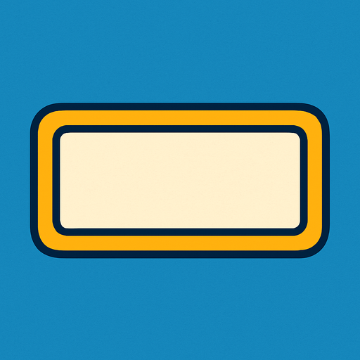 Simple yet pleasing rectangle that can be used for a UI.
In-Game asset.  2d.  High contrast.  No shadows
