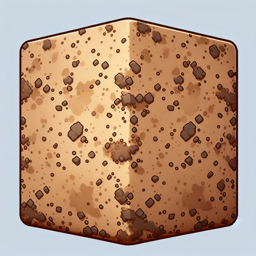 square dirt.
Single Game Texture.  In-Game asset.  2d.  Blank background.  High contrast.  No shadows