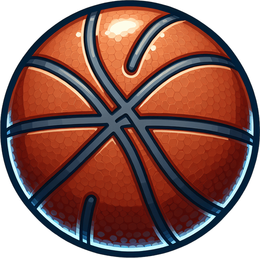 basketball.
Single Game Texture. In-Game asset. 2d. Blank background. High contrast. No shadows.
