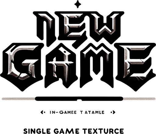Надпись New Game в кузнечном и фентезийном стиле.
Single Game Texture. In-Game asset. 2d. Blank background. High contrast. No shadows.