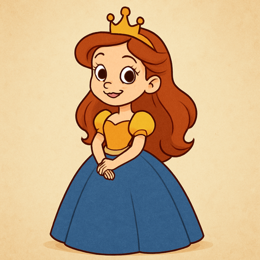 Has una princesa estilo cartoon.
