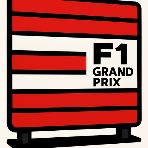 f1 grand prix barriers vertical 2d.
In-Game asset.  2d.  High contrast.  No shadows