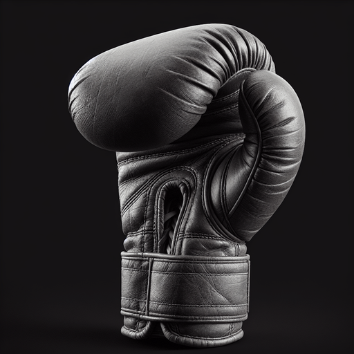A boxing glove.
Single Game Texture.  In-Game asset.  2d.  Blank background.  High contrast.  No shadows