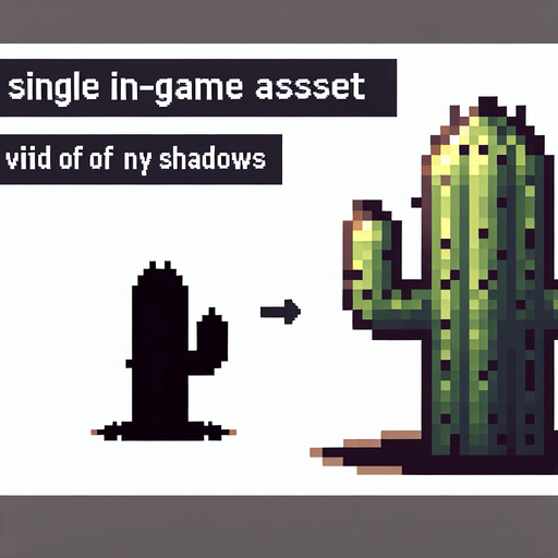cactus , 2d, pixel art.
Single Game Texture. In-Game asset. 2d. Blank background. High contrast. No shadows.