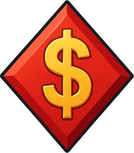 Just the diamond from this picture with a dollar sign in the center