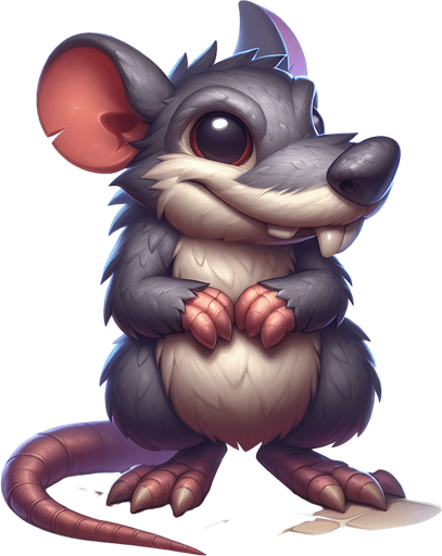 A good but dangerous rat. Warcraft 3 art..
Single Game Texture. In-Game asset. 2d. Blank background. High contrast. No shadows.