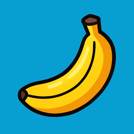 Banana.
In-Game asset.  2d.  High contrast.  No shadows