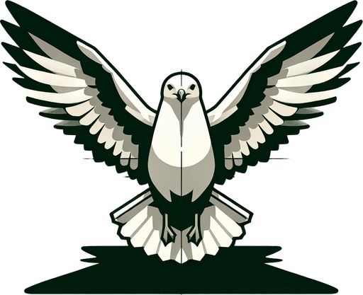 seagull with wings spread, seen from above.
Single Game Texture. In-Game asset. 2d. Blank background. High contrast. No shadows.