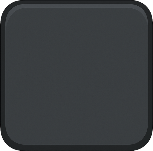 Dark grey square with round corners, flat shaded, hyper casual game.
Single Game Texture. In-Game asset. 2d. Blank background. High contrast. No shadows.