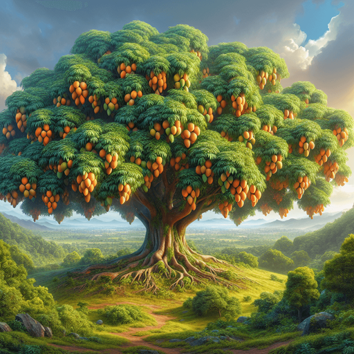 Big and beautiful mango tree with beautiful background.
3d and great details and color