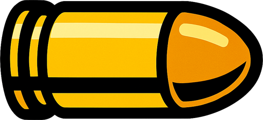 Bullet.
In-Game asset.  2d.  High contrast.  No shadows