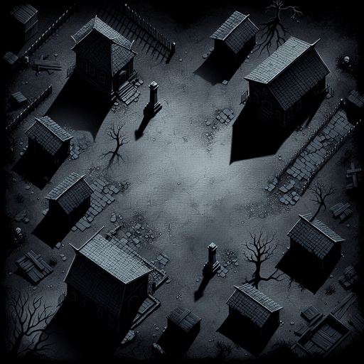 Arrière plan sombre d'horreur avec un angle vu depuis le haut.
2d. Blank background. High contrast. No shadows.