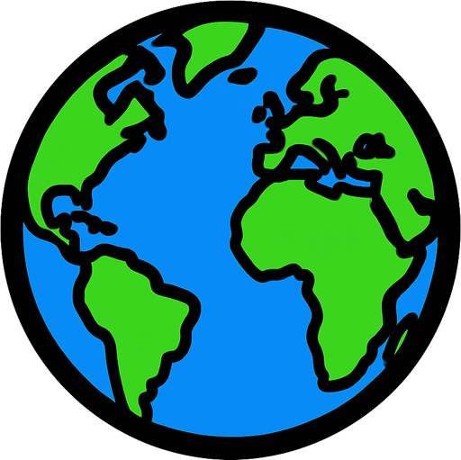 Planeta tierra.
In-Game asset.  2d.  High contrast.  No shadows