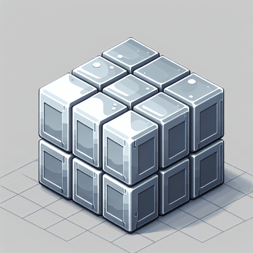 silver blocks.
Single Game Texture.  In-Game asset.  2d.  Blank background.  High contrast.  No shadows