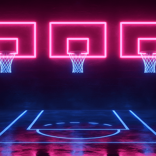 3 basketball backboards like this next to each other