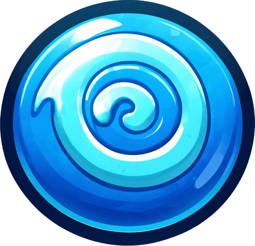 Blue circular candy