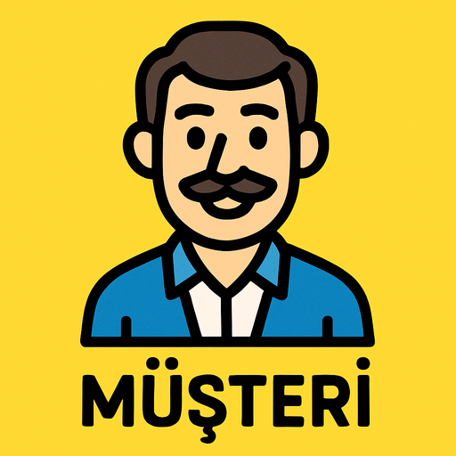 Müşteri.
In-Game asset.  2d.  High contrast.  No shadows