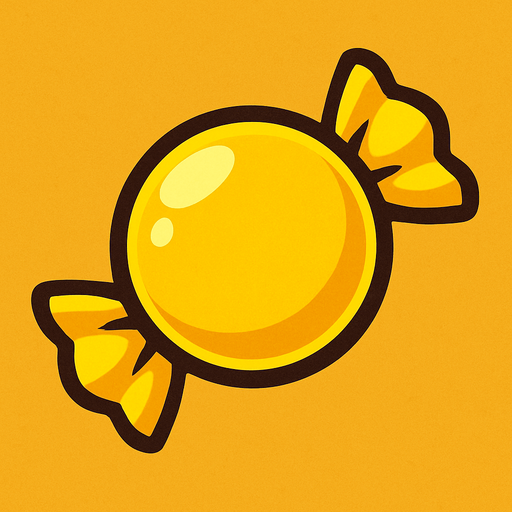 Yellow candy.
In-Game asset.  2d.  High contrast.  No shadows