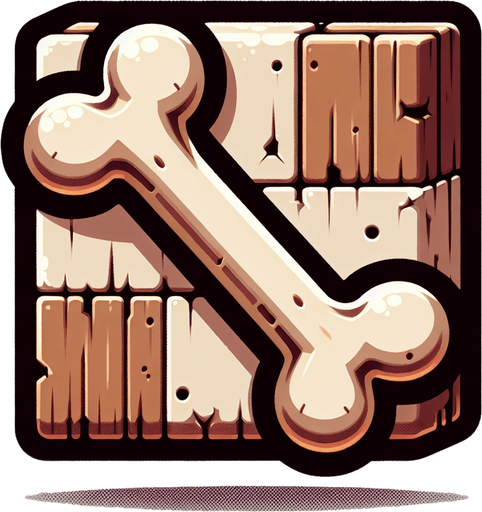 bone.
Single Game Texture. In-Game asset. 2d. Blank background. High contrast. No shadows.