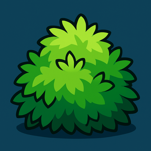 Bush.
In-Game asset.  2d.  High contrast.  No shadows