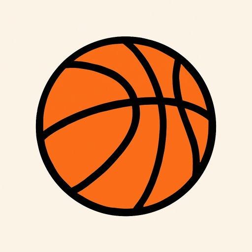 basketball ball.
In-Game asset.  2d.  High contrast.  No shadows