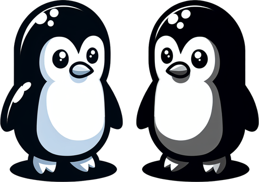 I need one penguin.
Single Game Texture. In-Game asset. 2d. Blank background. High contrast. No shadows.