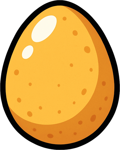 Egg.
In-Game asset.  2d.  High contrast.  No shadows