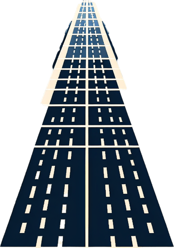 four-lane road on full image.
Single Game Texture. In-Game asset. 2d. Blank background. High contrast. No shadows.
