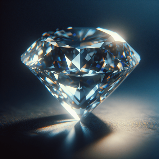 A shimmering diamond sparkles brilliantly,.