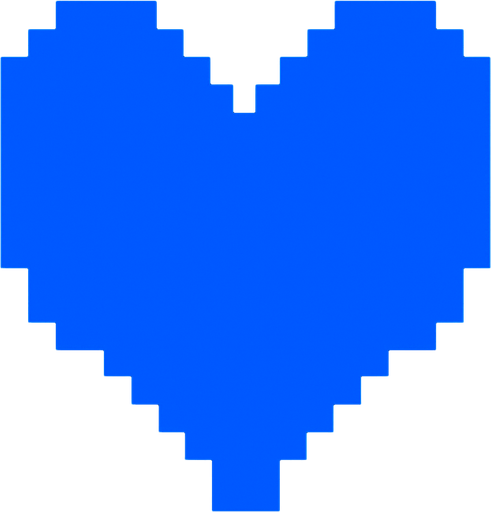 Undertale heart but blue.
In-Game asset.  2d.  High contrast.  No shadows