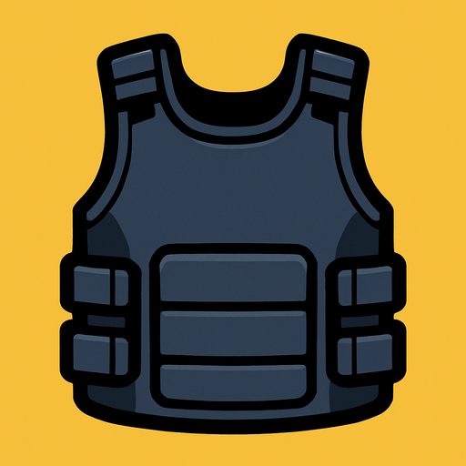 bulletproof armor.
In-Game asset.  2d.  High contrast.  No shadows