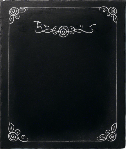 Text "ROOKIE BREW" handwritten in chalk