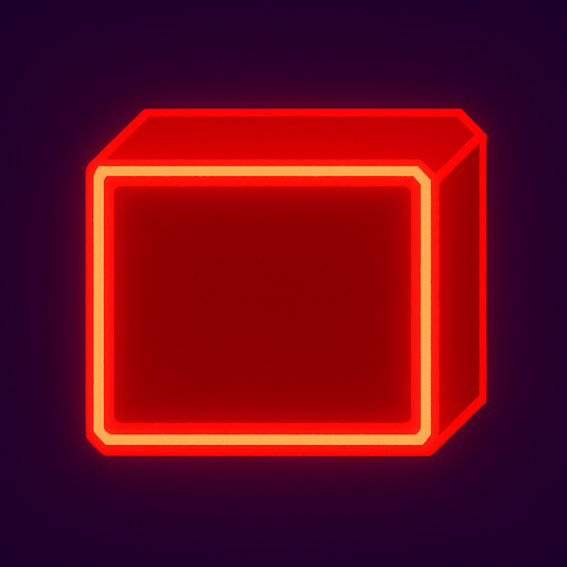 Res neon rectangle block.
In-Game asset.  2d.  High contrast.  No shadows