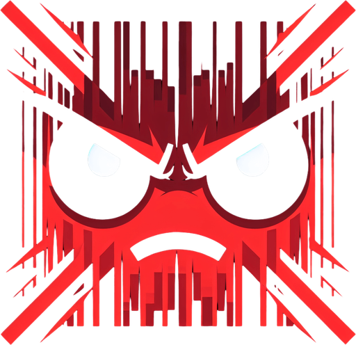 anime angry lines, red cross
Single Game Texture. In-Game asset. 2d. Blank background. High contrast. No shadows.