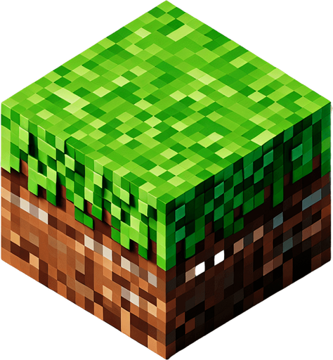 top view of a Minecraft grass block.
Single Game Texture.  In-Game asset.  2d.  Blank background.  High contrast.  No shadows