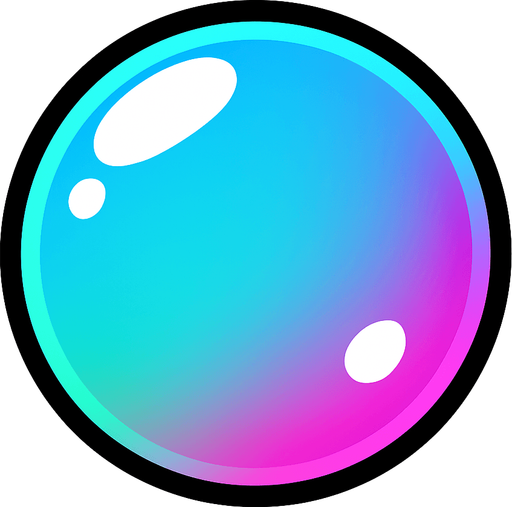 Bubble.
In-Game asset.  2d.  High contrast.  No shadows