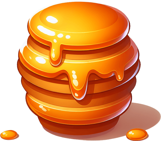 honey,cartoon,2d,blank background.
Single Game Texture.  In-Game asset.  2d.  Blank background.  High contrast.  No shadows