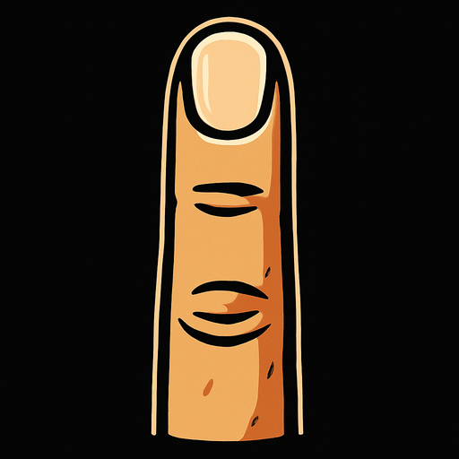 Fingertip.
In-Game asset.  2d.  High contrast.  No shadows