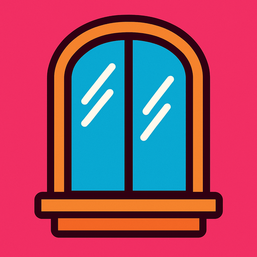 pencere.
In-Game asset.  2d.  High contrast.  No shadows