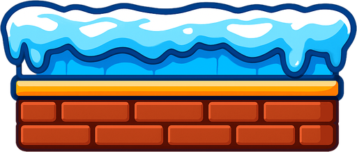 icy tower advanced level platform.
In-Game asset.  2d.  High contrast.  No shadows
