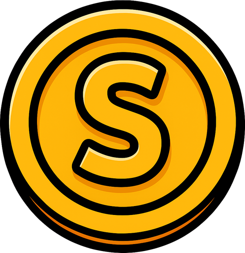 coin.
In-Game asset.  2d.  High contrast.  No shadows