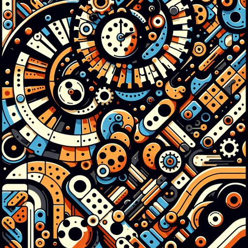 Simple Awesome background for clock chain reaction game. Vector high contrast.