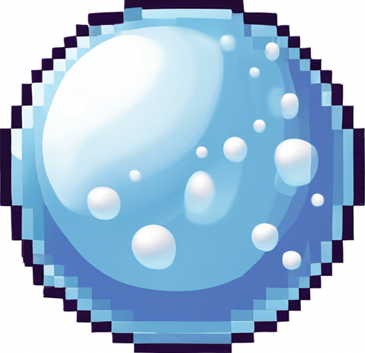 This bubble but with a pixel effect that is has just popped