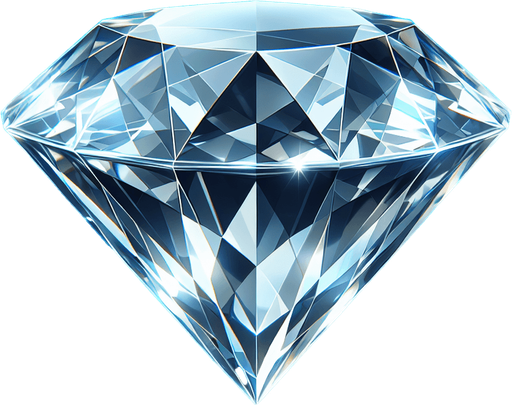 Diamond_icon.
Single Game Texture.  In-Game asset.  2d.  Blank background.  High contrast.  No shadows