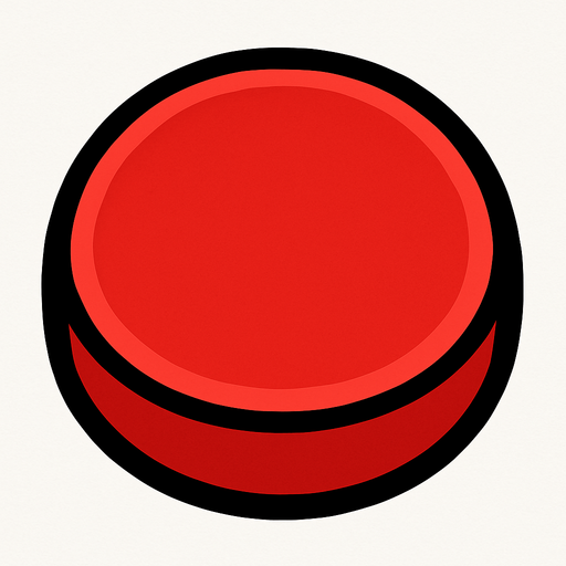 red circle button.
In-Game asset.  2d.  High contrast.  No shadows