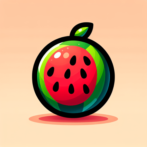 watermelon,cartoon,2d,blank background.
Single Game Texture.  In-Game asset.  2d.  Blank background.  High contrast.  No shadows